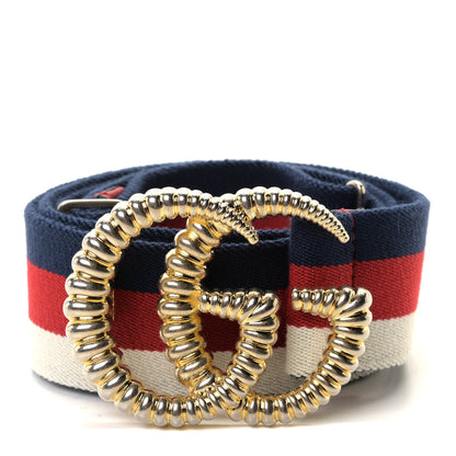 Gucci Canvas Torchon Double G Sylvie Web Belt 90 36 Red White Blue 1 of 4
