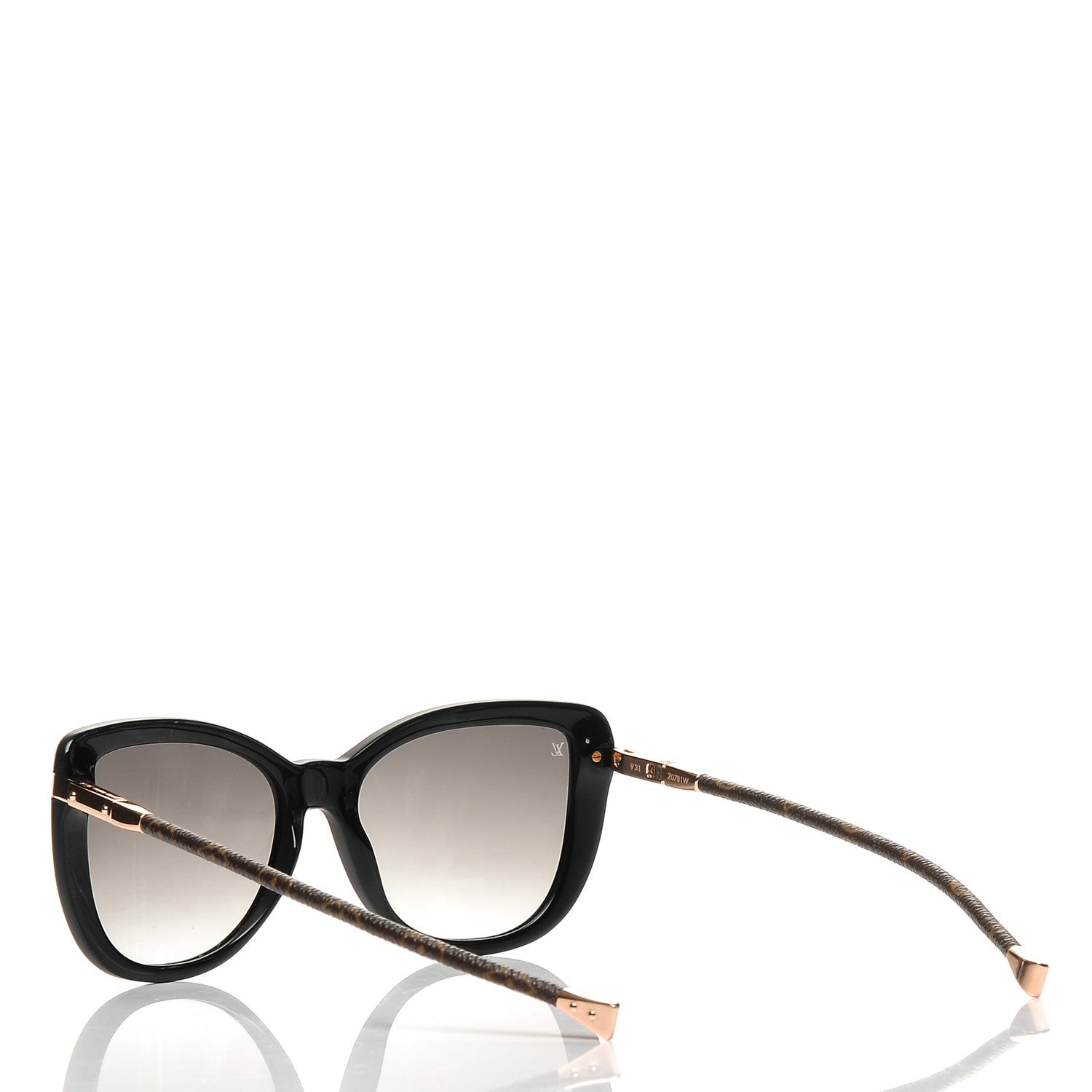 Louis Vuitton Monogram Acetate Charlotte Sunglasses Z0781W Black 6 of 9