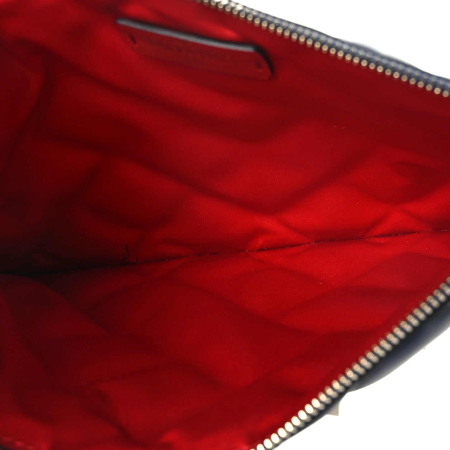 Nappa Candystud Zip Pouch Navy Red White