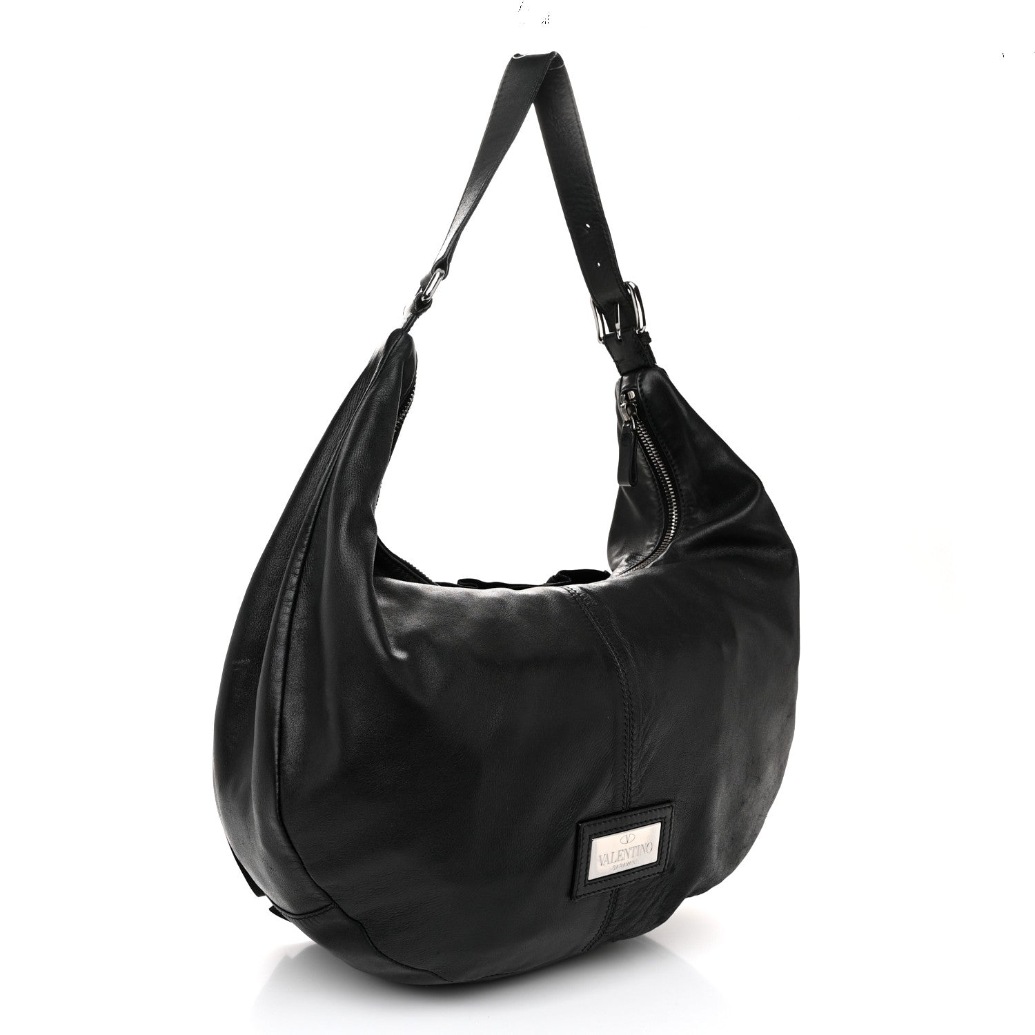 Valentino Garavani Nappa Rosette Hobo Black 3 of 12