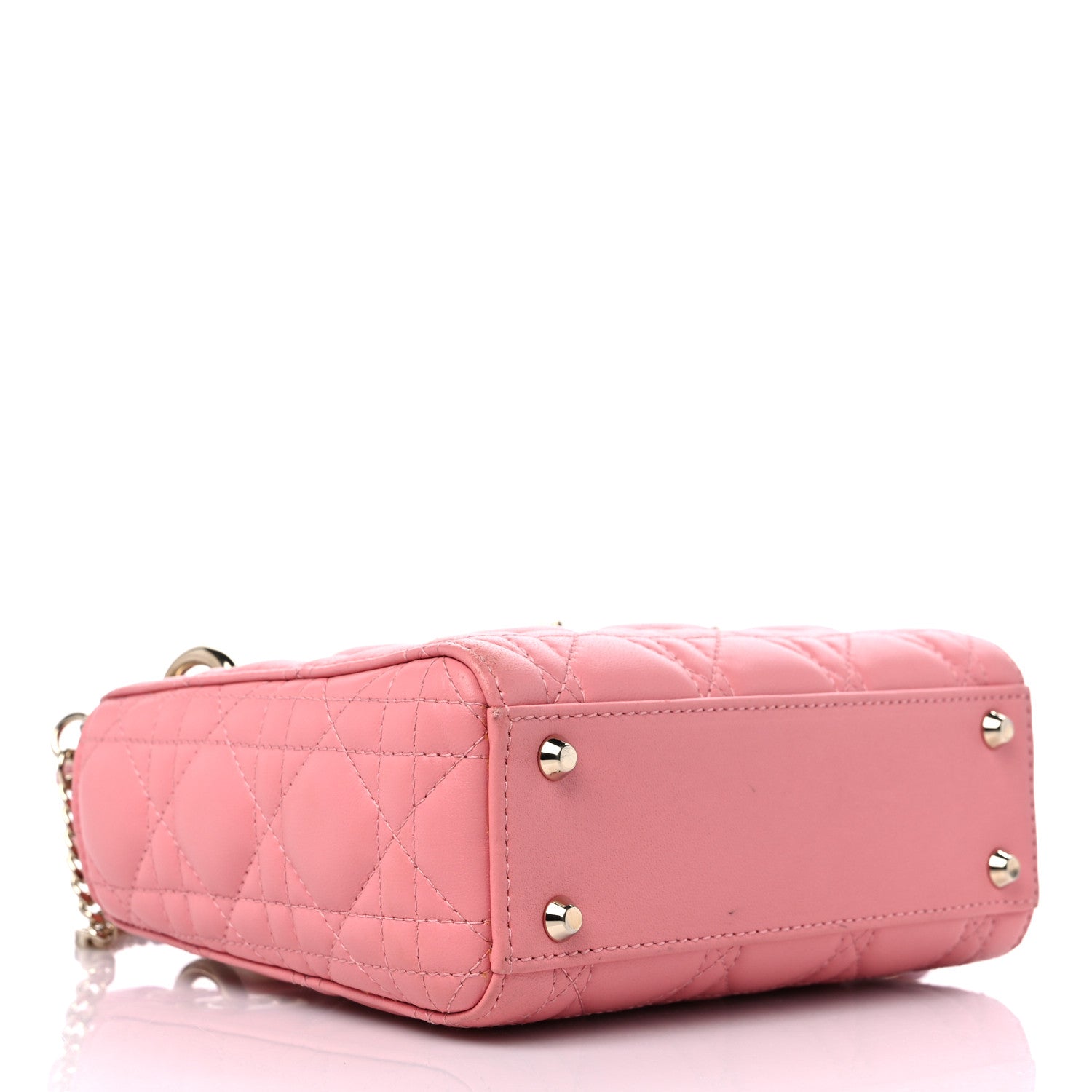 Christian Dior Lambskin Cannage Mini Lady Dior Pink 4 of 10