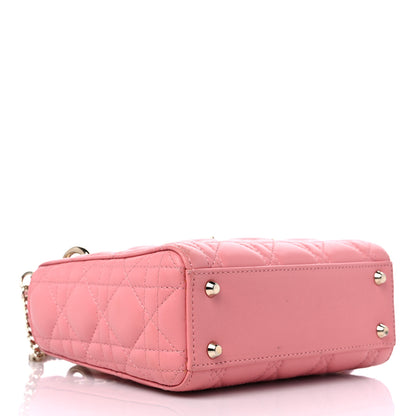 Christian Dior Lambskin Cannage Mini Lady Dior Pink 4 of 10
