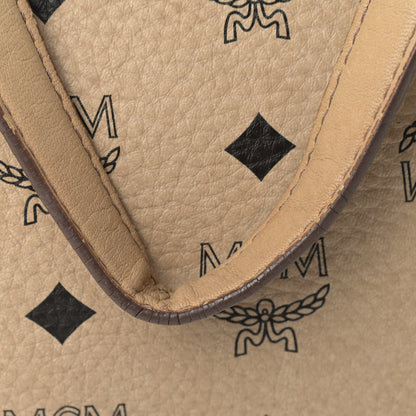 MCM Visetos Striped Tote Beige 12 of 20