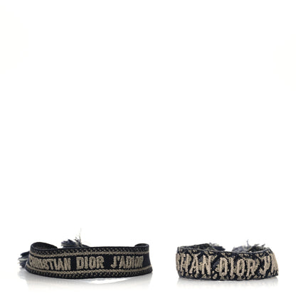 Christian Dior Woven Cotton J'Adior Friendship Bracelet Set Navy 1 of 3