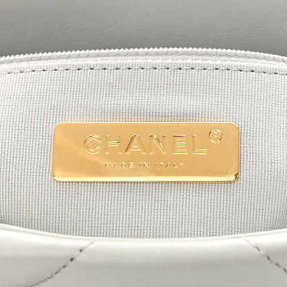 Chanel Lambskin Quilted Medium Chanel 19 Flap Light Blue 6 of 11