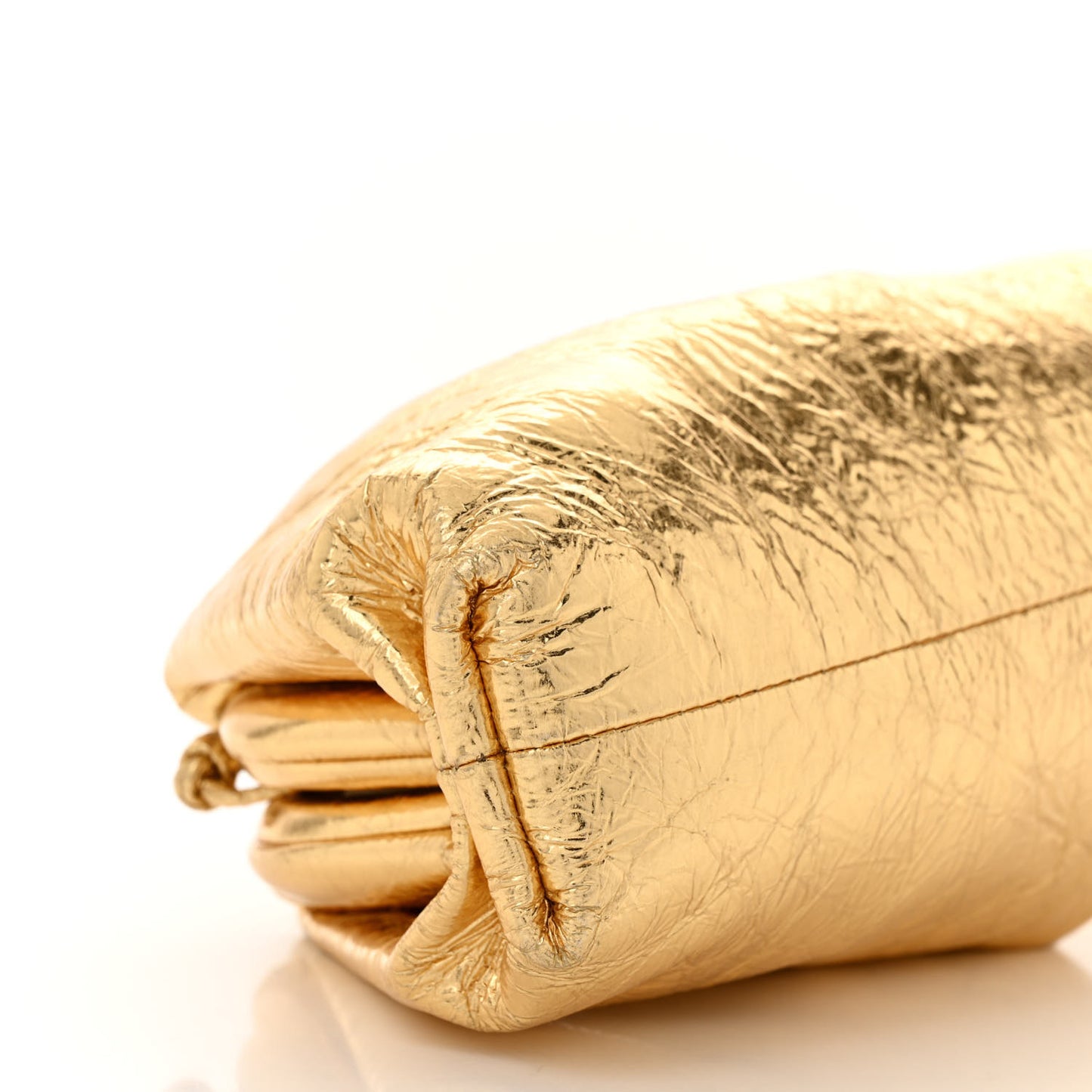 Metallic Crinkled Lambskin The Mini Pouch Oro