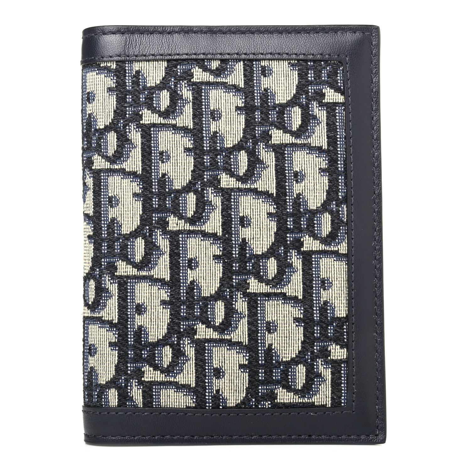 Christian Dior Calfskin Oblique Passport Holder Blue 1 of 4