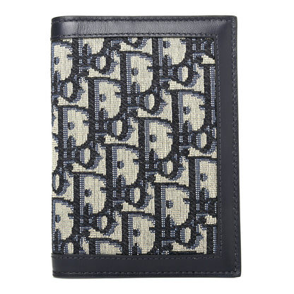 Christian Dior Calfskin Oblique Passport Holder Blue 1 of 4