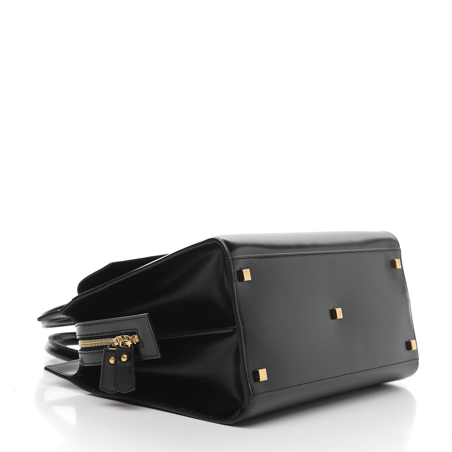 Saint Laurent Shiny Calfskin Medium Uptown Tote Black 3 of 8