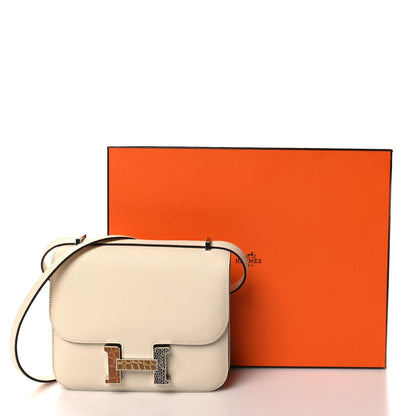 Hermes Epsom Shiny Alligator Lizard Constance 18 Nata 13 of 13