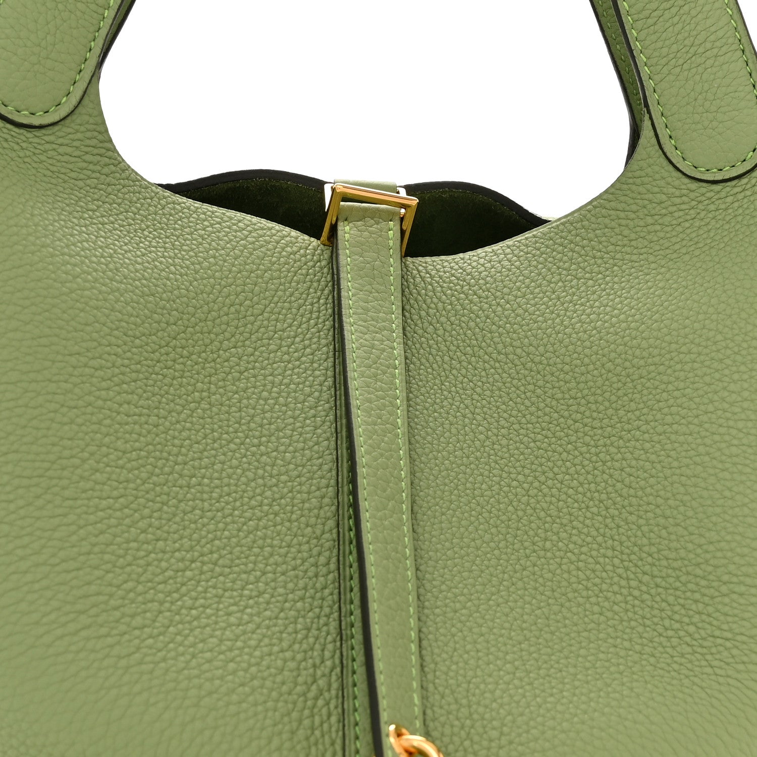 Hermes Taurillon Clemence Picotin Lock 22 MM Vert Criquet 8 of 11
