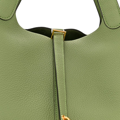 Hermes Taurillon Clemence Picotin Lock 22 MM Vert Criquet 8 of 11