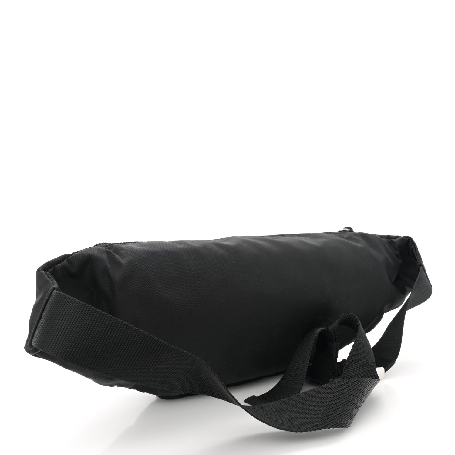 Prada Tessuto Nylon Double Pocket Belt Bag Black 3 of 10