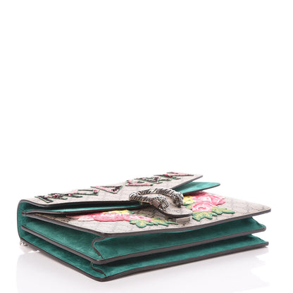 Gucci GG Supreme Monogram Embroidered Medium Dionysus Shoulder Bag Emerald 4 of 9
