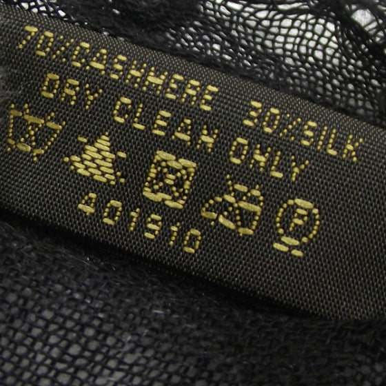 Cashmere and Silk Damier Etole Black