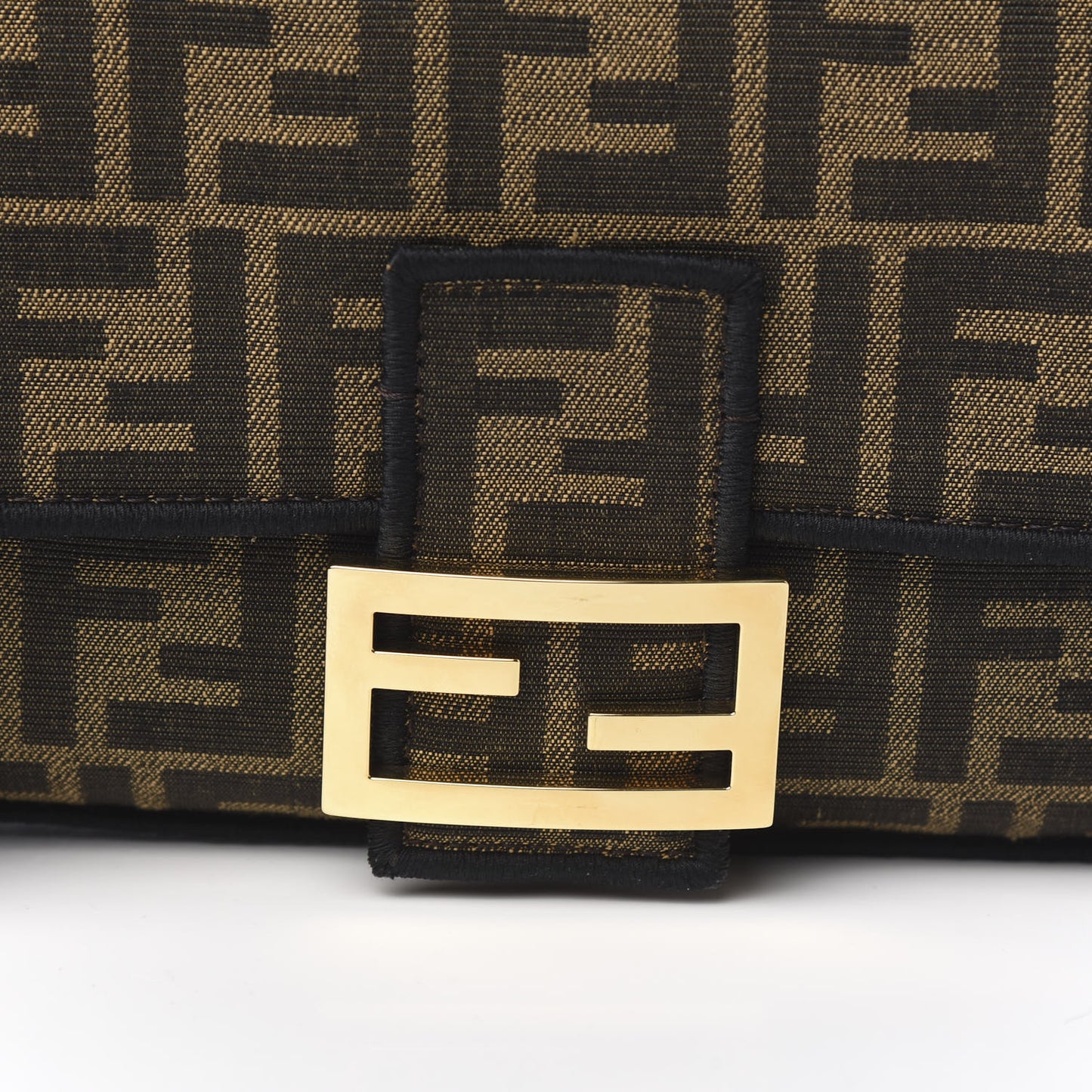 Fabric Jacquard FF 1974 Medium Baguette Tobacco Moro Black