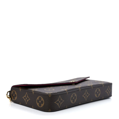 Louis Vuitton Monogram Pochette Felicie Chain Wallet Fuchsia 5 of 12