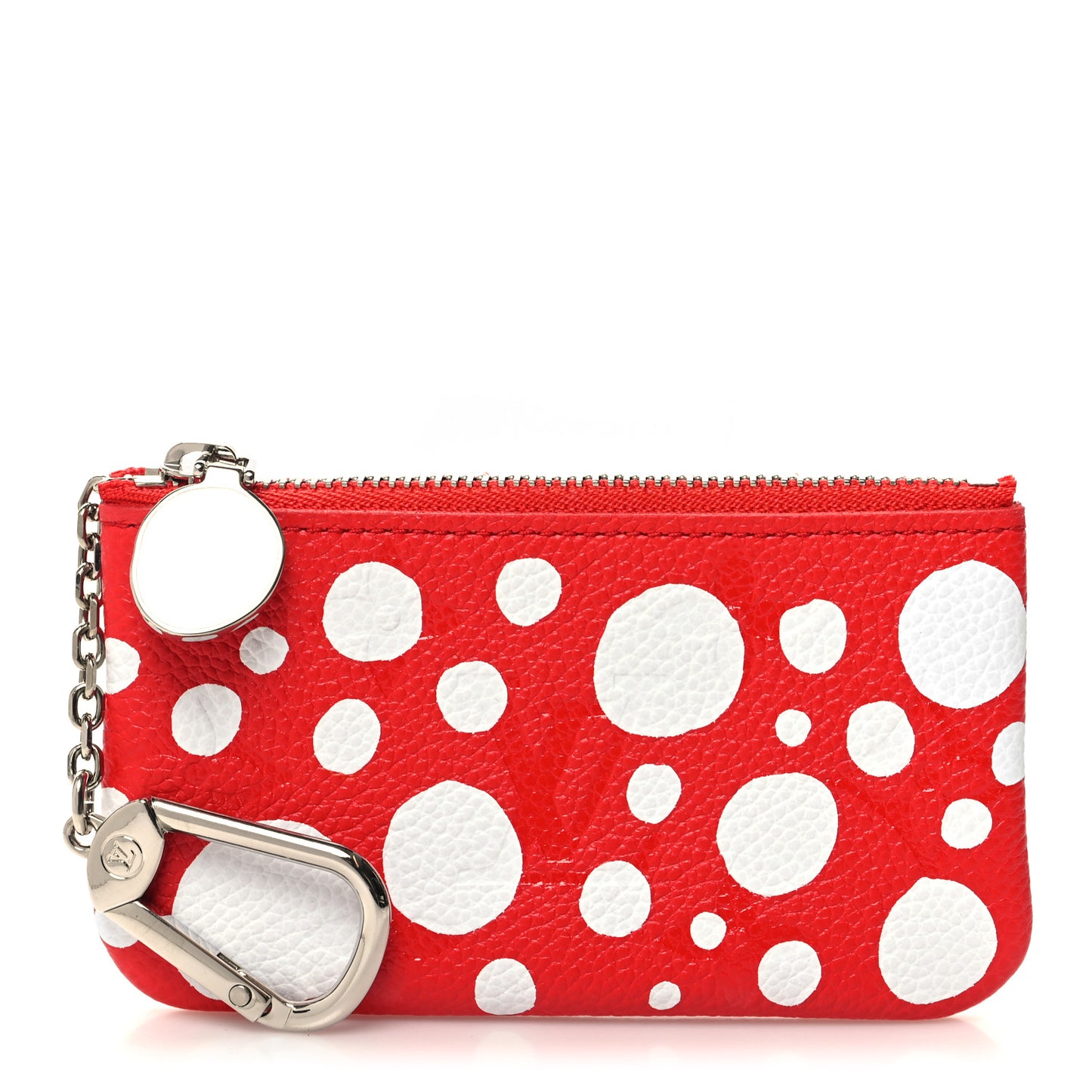 LV X YK Empreinte Infinity Dots Key Pouch Red White