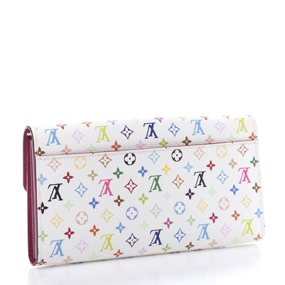 Louis Vuitton Monogram Multicolor Sarah Wallet NM White Eglantine 3 of 9
