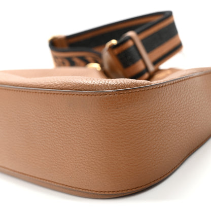 Prada Vitello Daino Soft Zippered Hobo Shoulder Bag Caramel 9 of 9