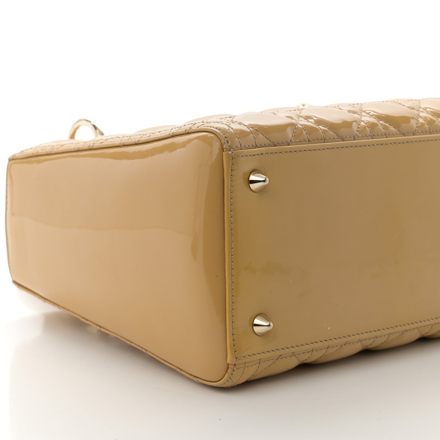 Christian Dior Patent Cannage Medium Lady Dior Beige 9 of 10