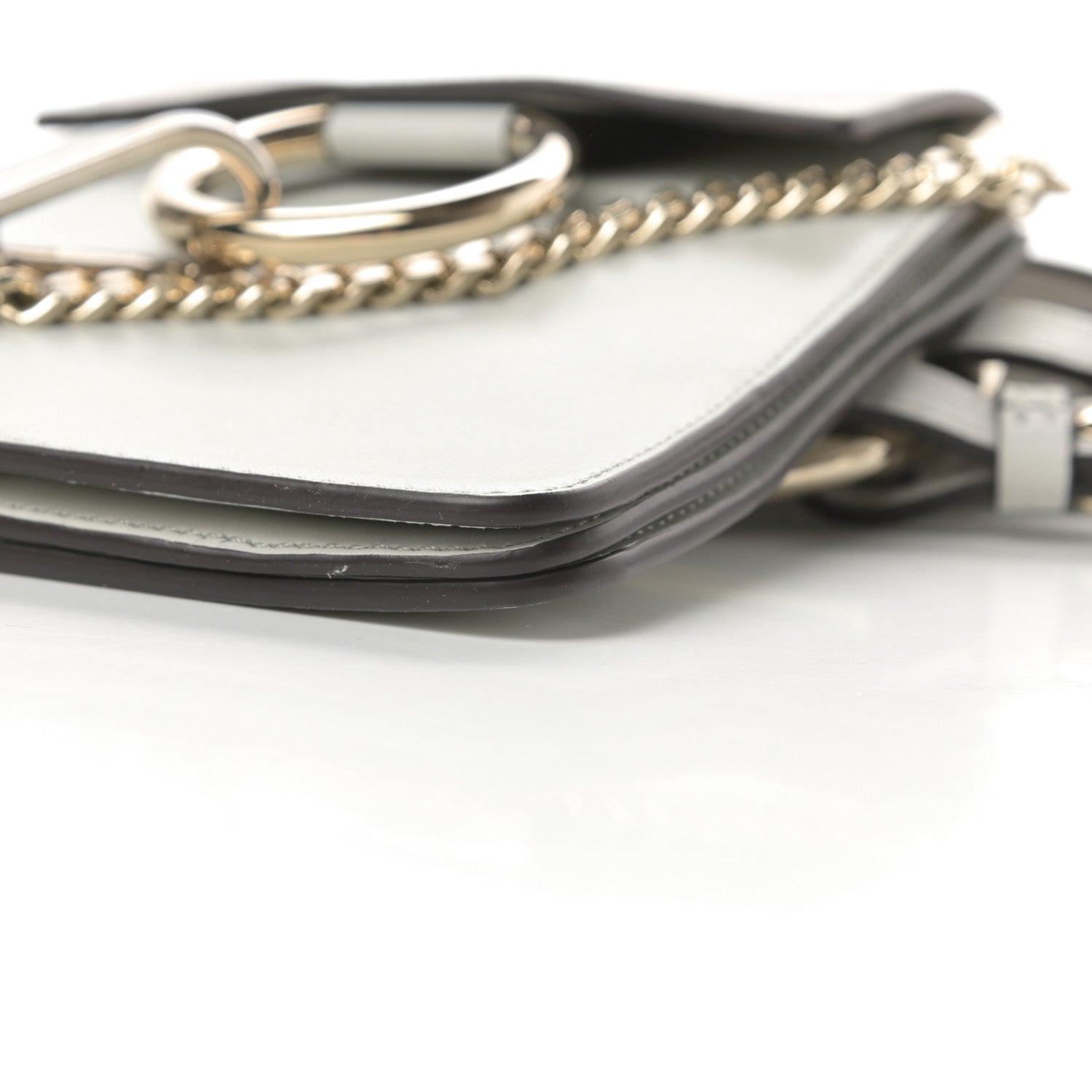 Chloe Suede Calfskin Mini Faye Bracelet Bag Airy Grey 10 of 14