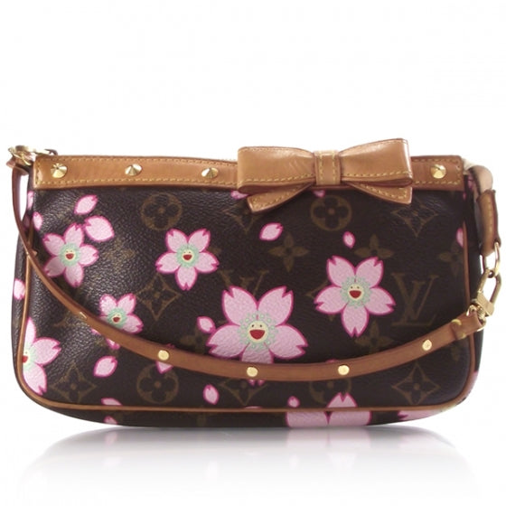 Monogram Cherry Blossom Pochette Accessories Brown