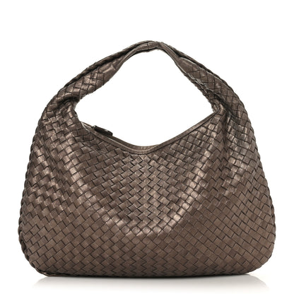 Bottega Veneta Metallic Nappa Intrecciato Medium Veneta Hobo Copper 1 of 8