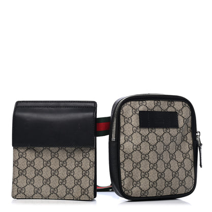 Gucci GG Supreme Monogram Web Belt Bag Black 1 of 6