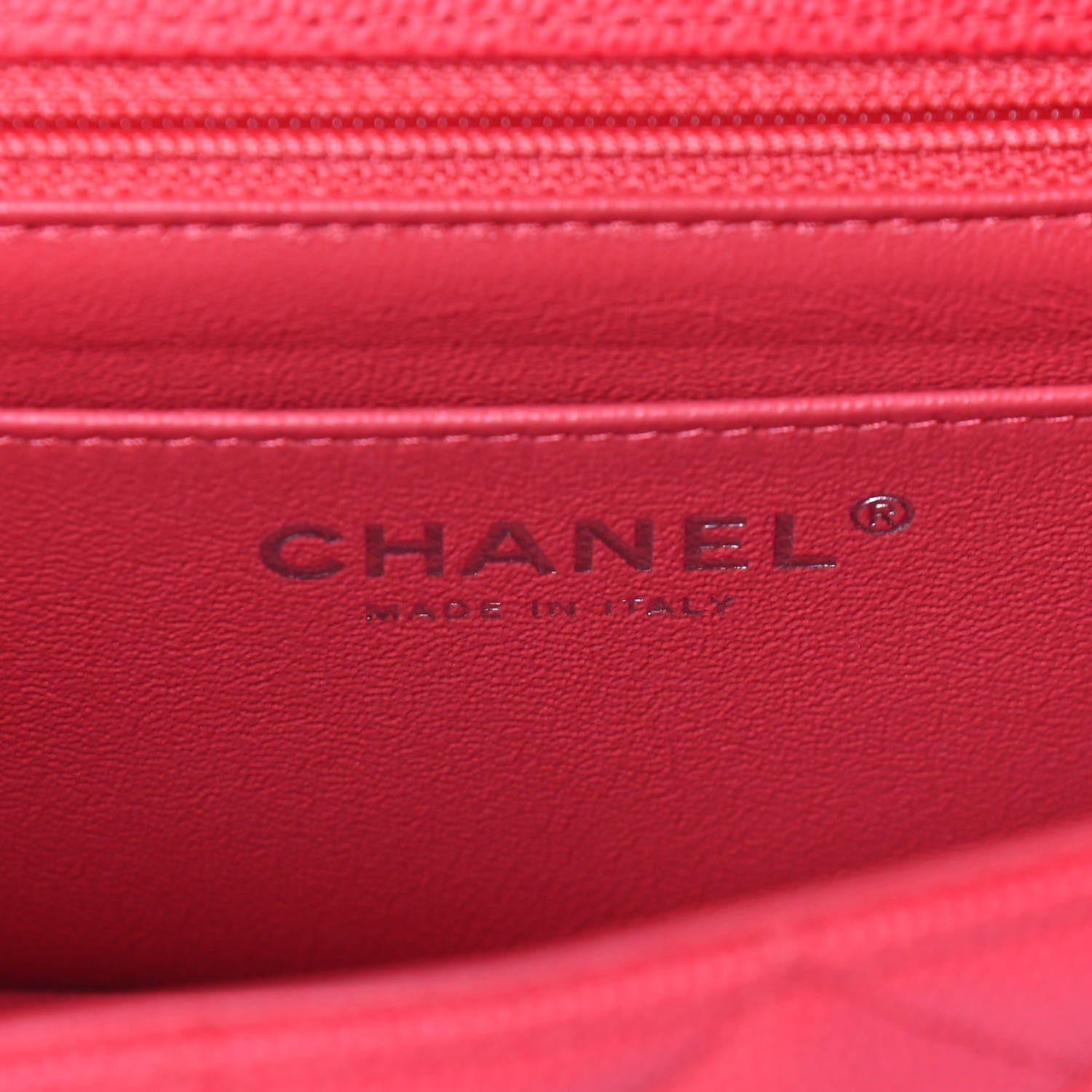 Chanel Caviar Quilted Mini Rectangular Flap Light Red 5 of 8