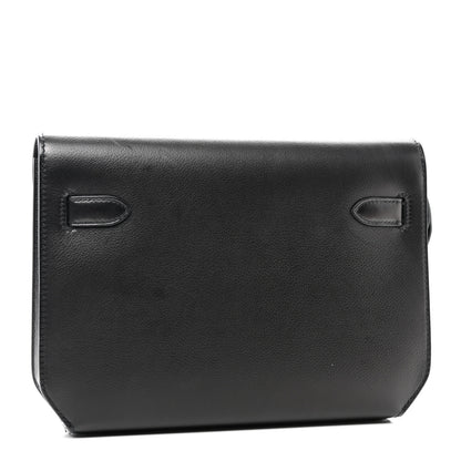 Hermes Evercolor Kelly Depeches 25 Pouch Black 3 of 10