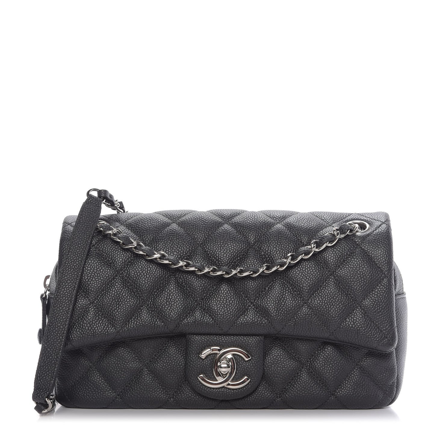 Caviar Quilted Medium Easy Flap Black