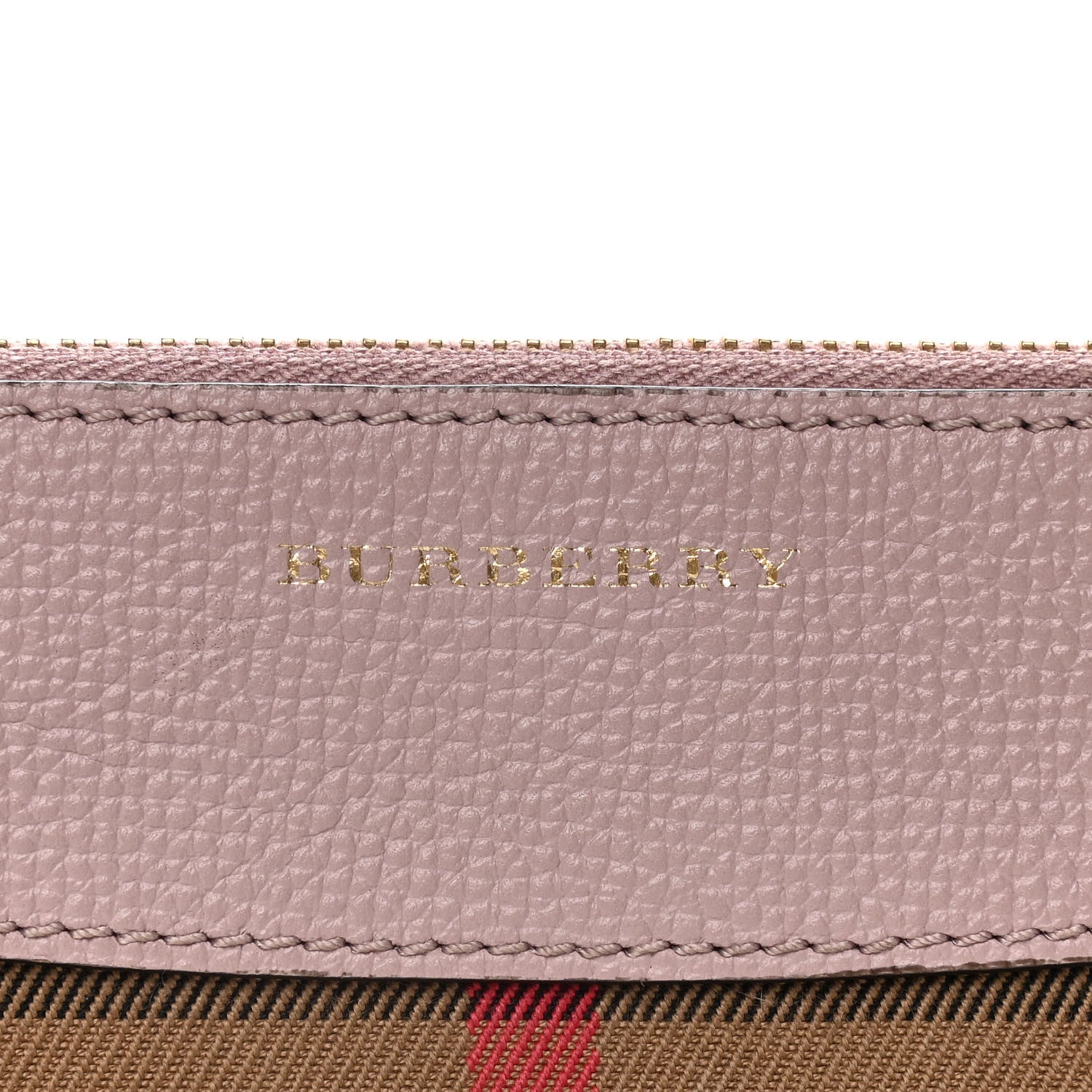Burberry House Check Derby Peyton Crossbody Clutch Bag Pale Orchid 7 of 10