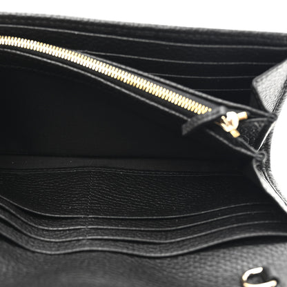 Gucci Pebbled Calfskin Jackie 1961 Chain Wallet Black Black 6 of 11