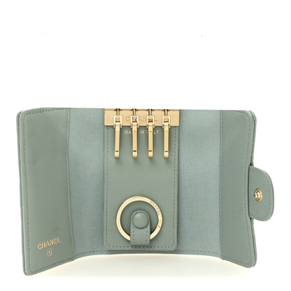 Chanel Caviar Quilted Classic 4 Key Holder Wallet Grey 5 of 11