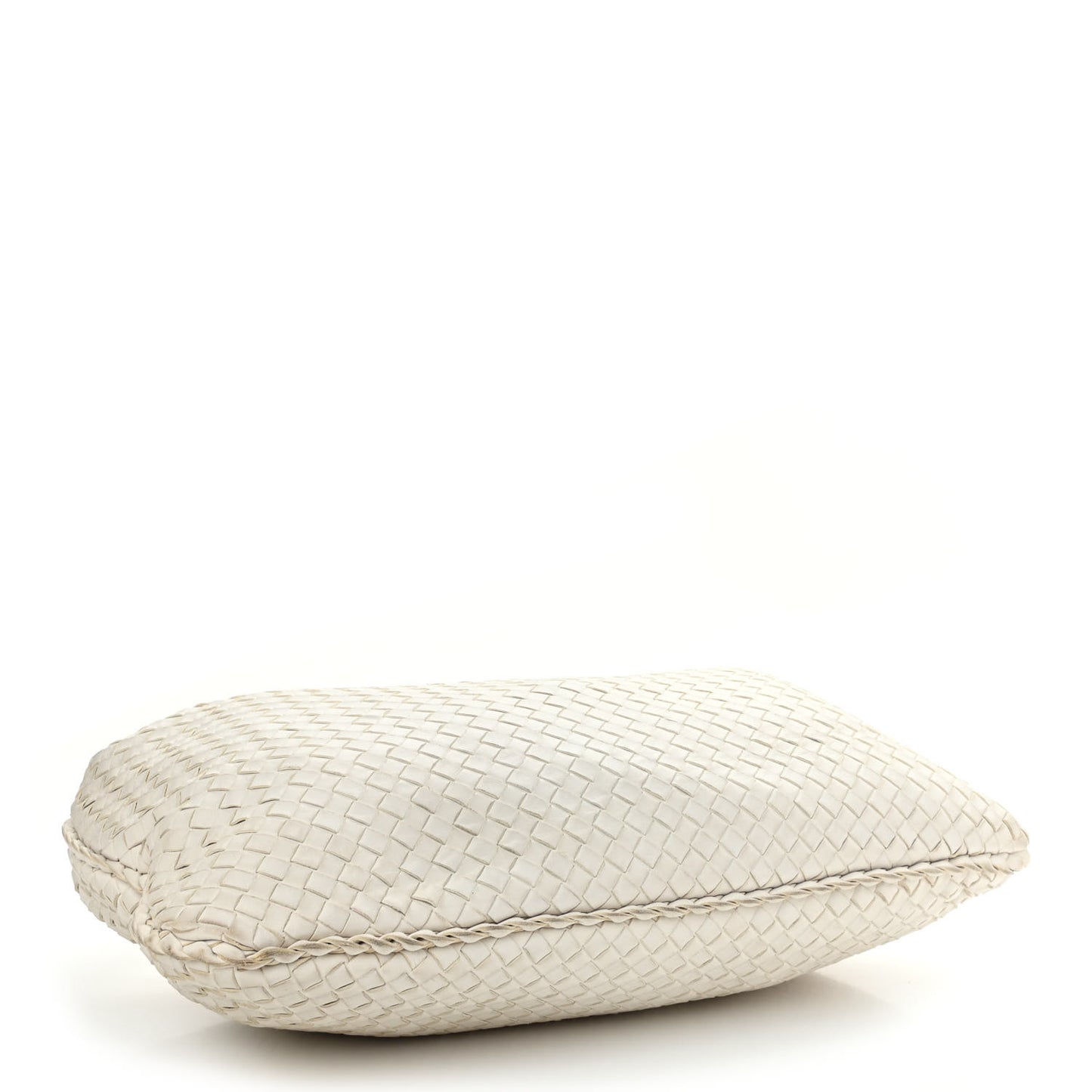 Nappa Intrecciato Large Veneta Hobo White