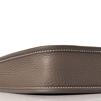 Hermes Taurillon Clemence Amazone Evelyne TPM Etoupe Bleu Indigo 7 of 9