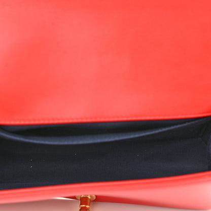 Chanel Lambskin Embossed Medium Boy Cube Flap Red 6 of 11