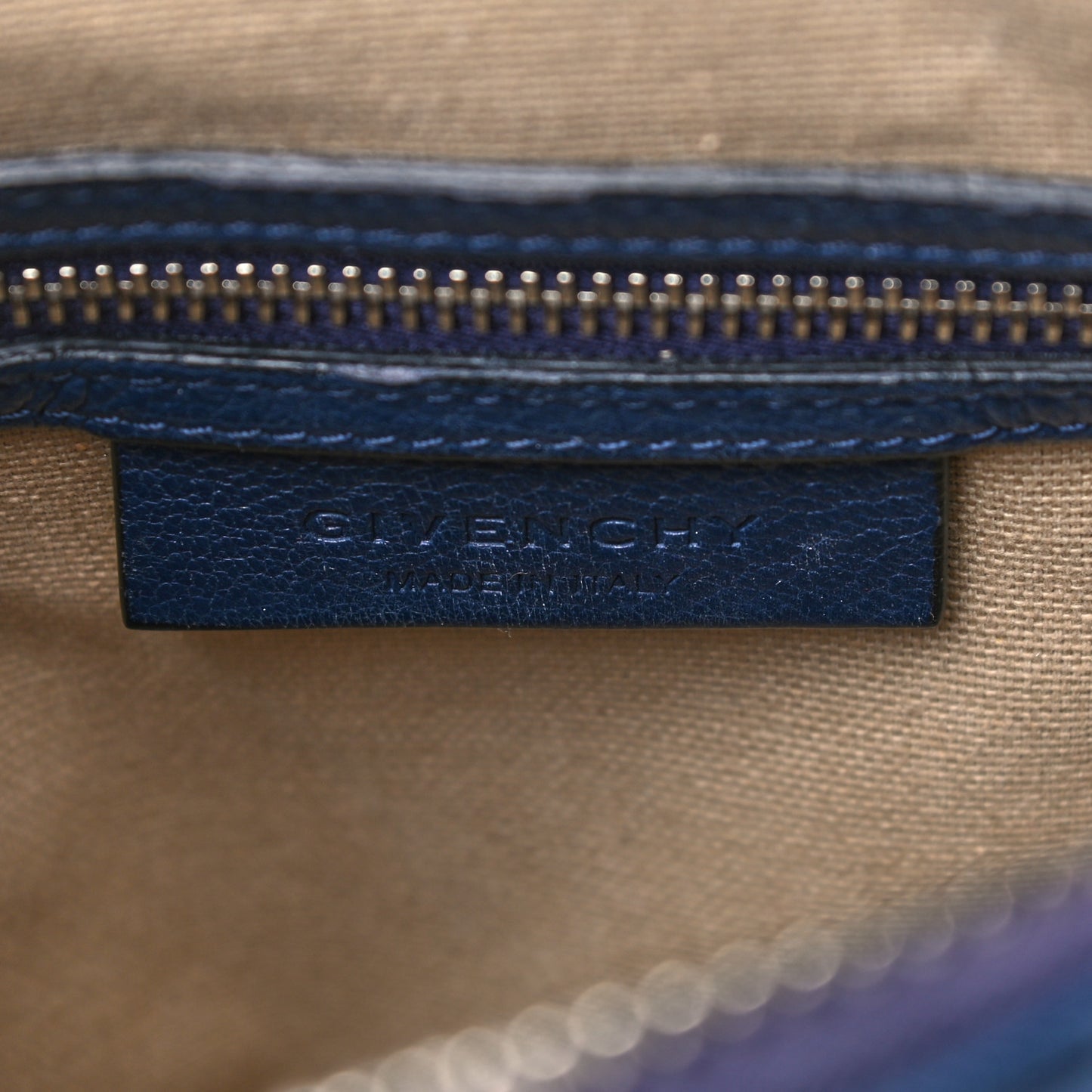 Sugar Goatskin Mini Antigona Navy