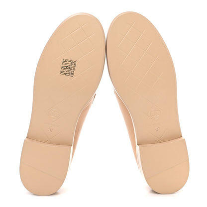 Chanel Lambskin Quilted CC Turnlock Moccasins 37 Beige 7 of 11