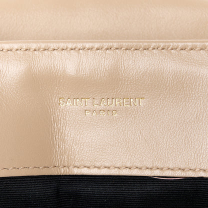 Saint Laurent Calfskin Y Quilted Monogram Medium Loulou Chain Satchel Dark Beige 6 of 12