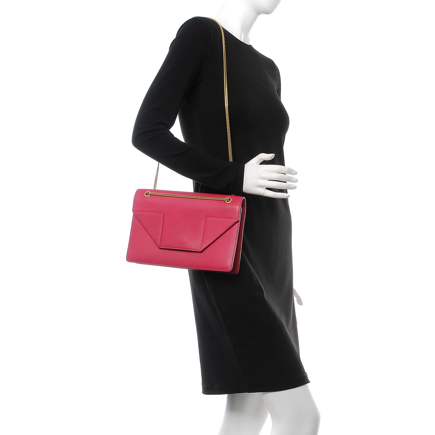 Saint Laurent Calfskin Medium Classic Betty Fuchsia 2 of 11