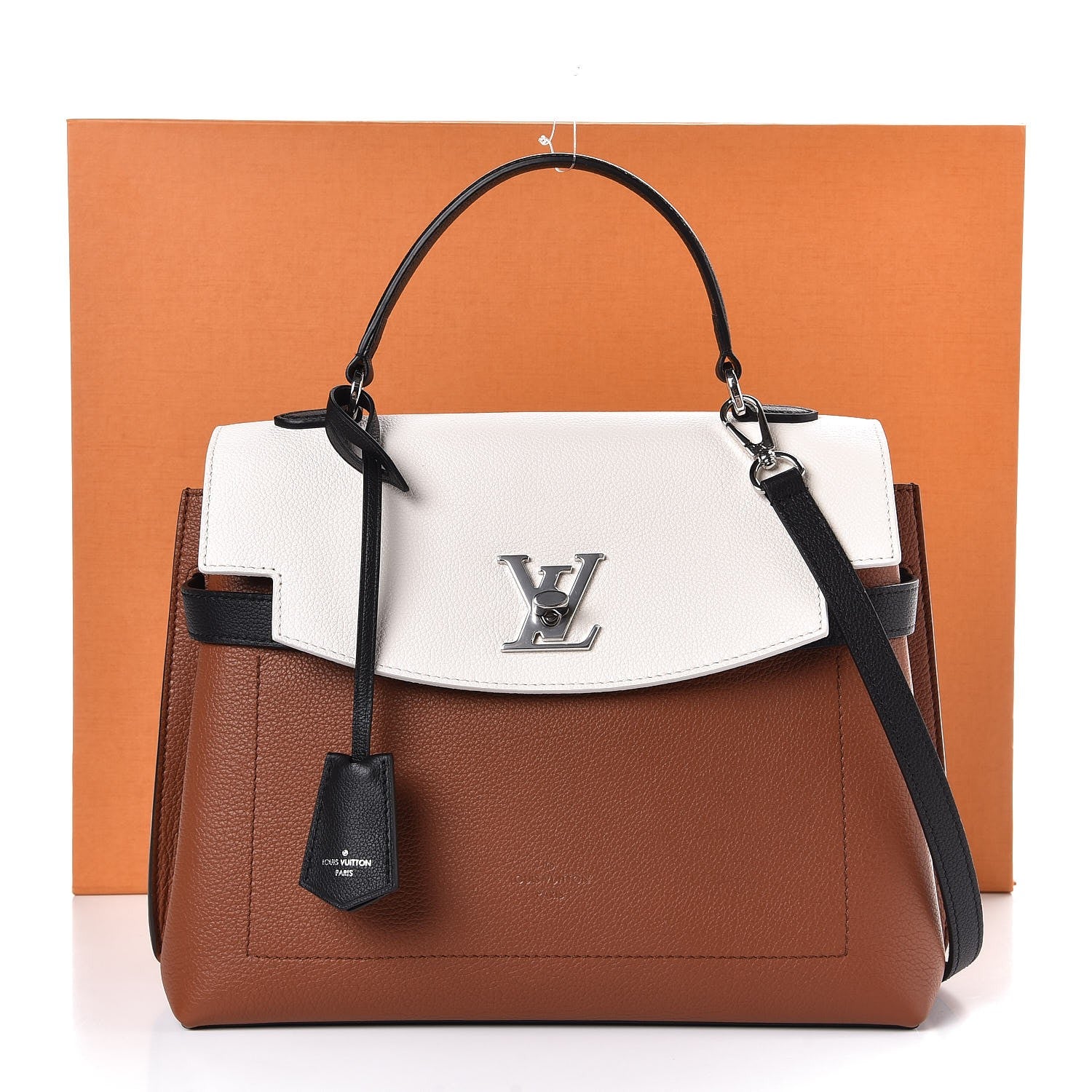 Louis Vuitton Soft Calfskin Lockme Ever Caramel Creme Black 9 of 9