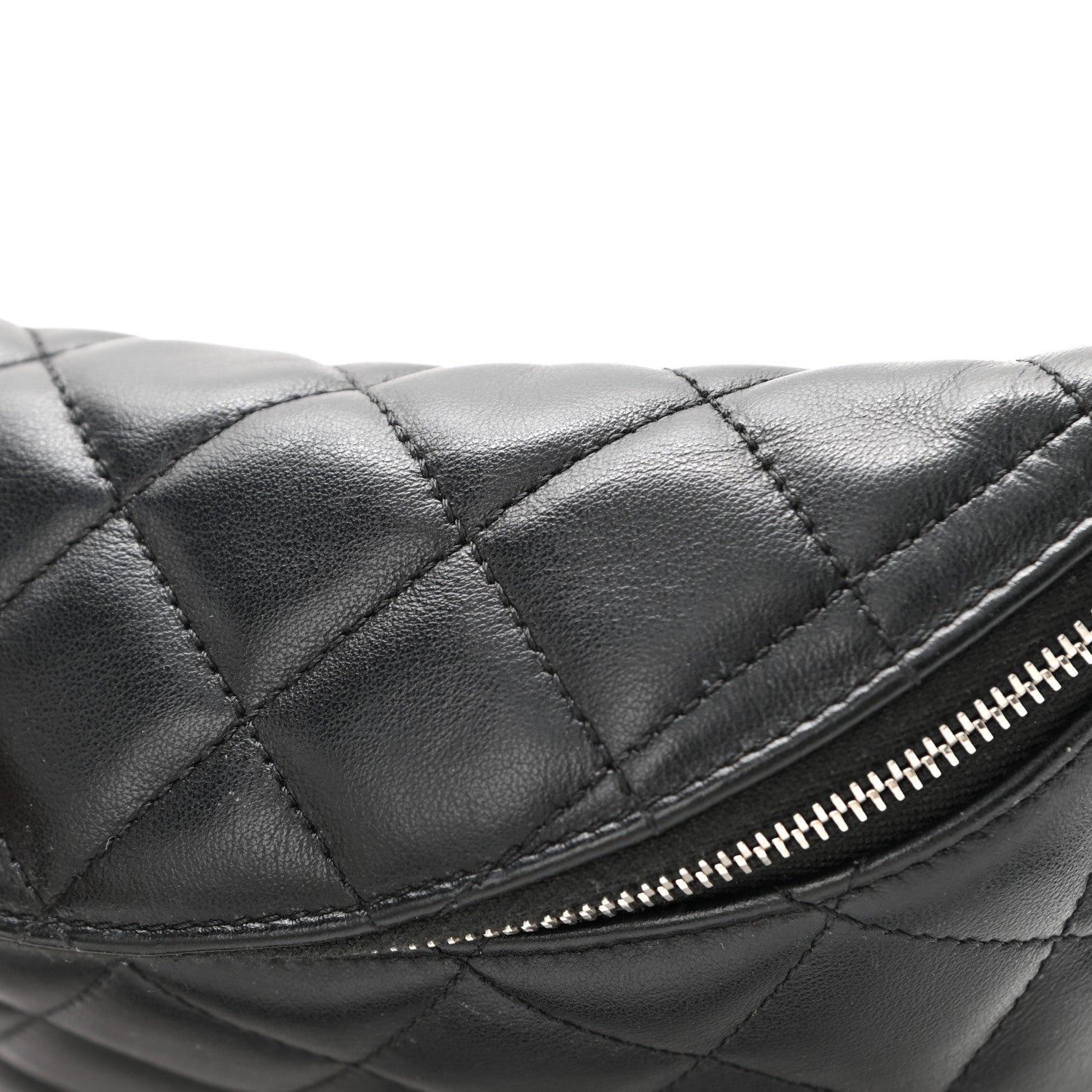 Chanel Lambskin Quilted Waist Belt Bag Black 11 of 14