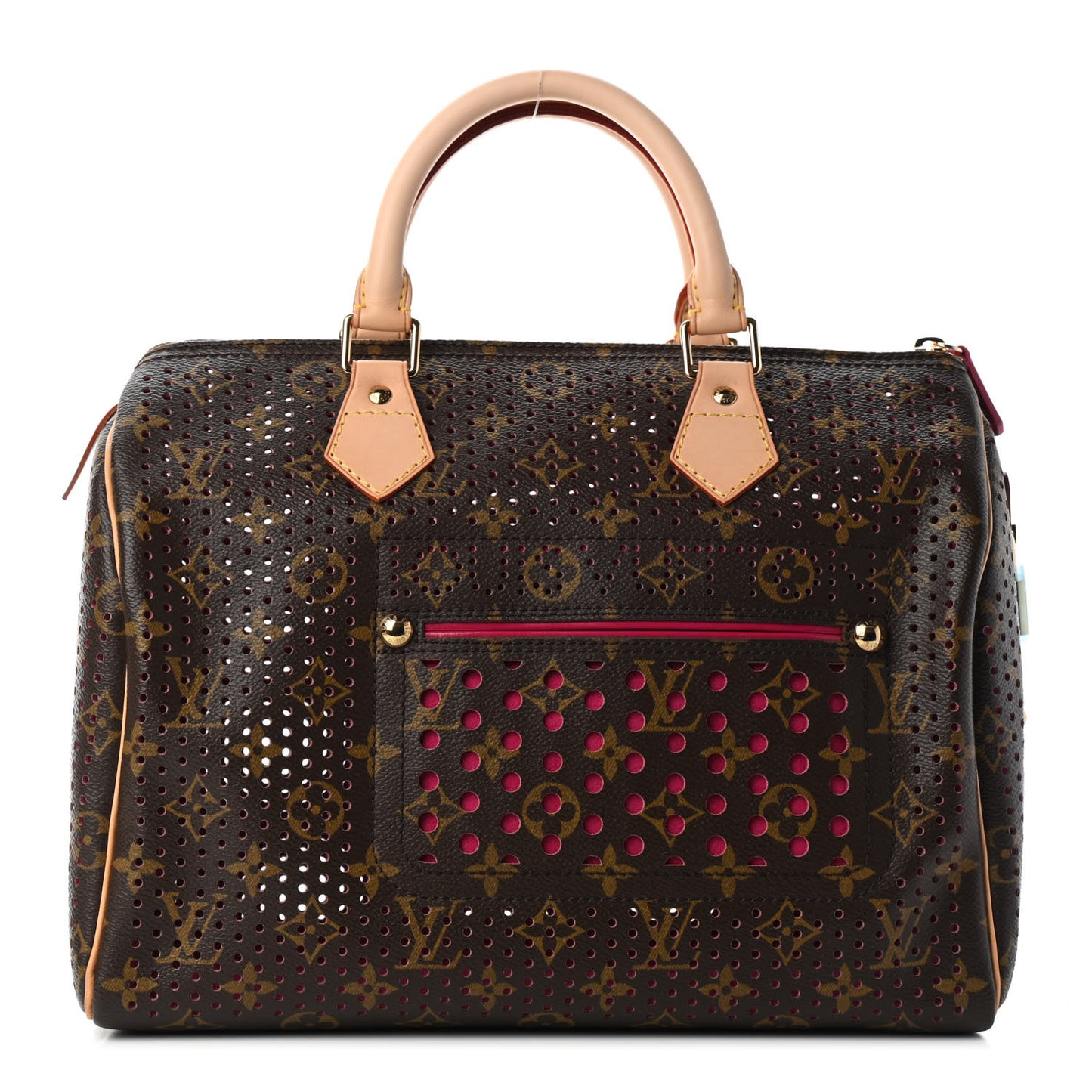 Monogram Perforated Speedy 30 Fuchsia