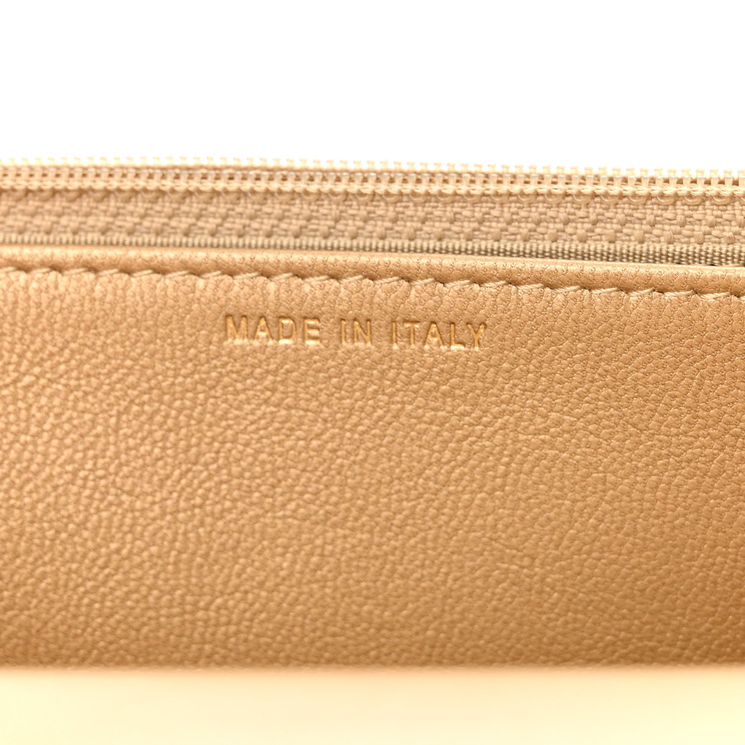 Chanel Metallic Goatskin Quilted Chanel 19 Wallet On Chain WOC Gold 13 of 18