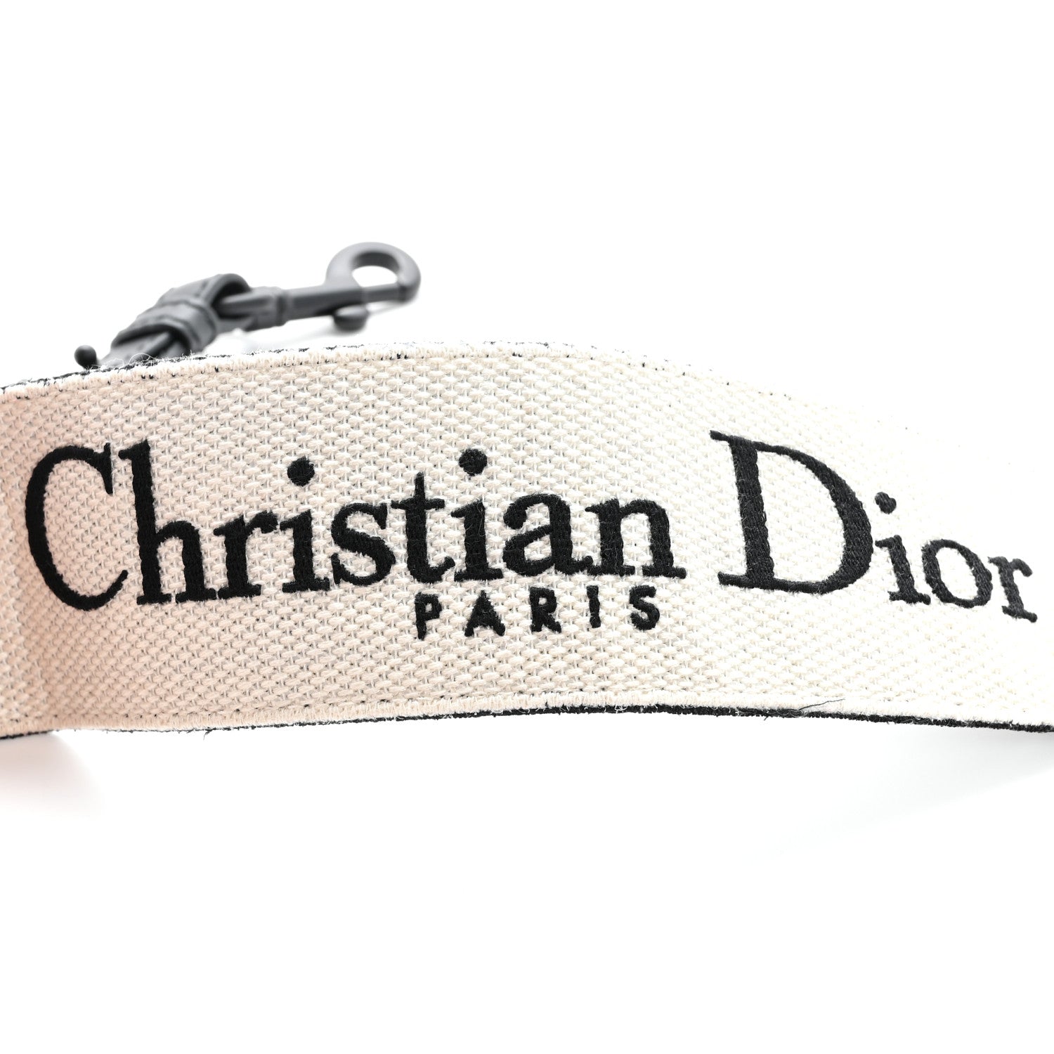 Christian Dior Canvas Embroidered Shoulder Strap Black Ultramatte 3 of 5