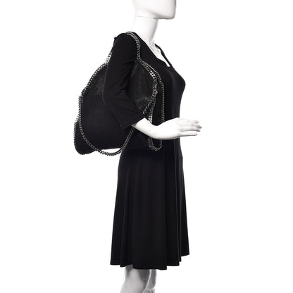 Stella McCartney Shaggy Deer Small Falabella Fold Over Tote Black 2 of 10