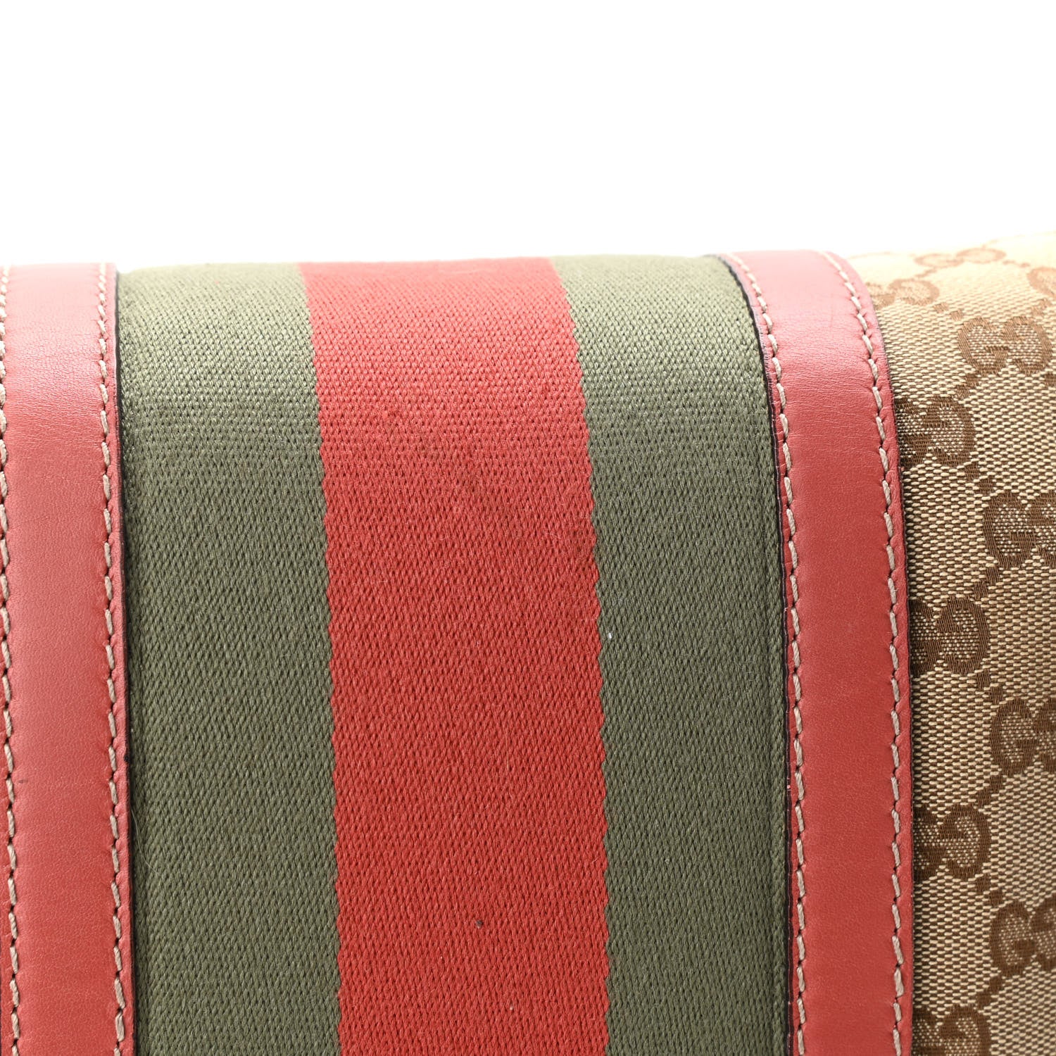 Gucci Monogram Vintage Web Medium Boston Pink 12 of 16