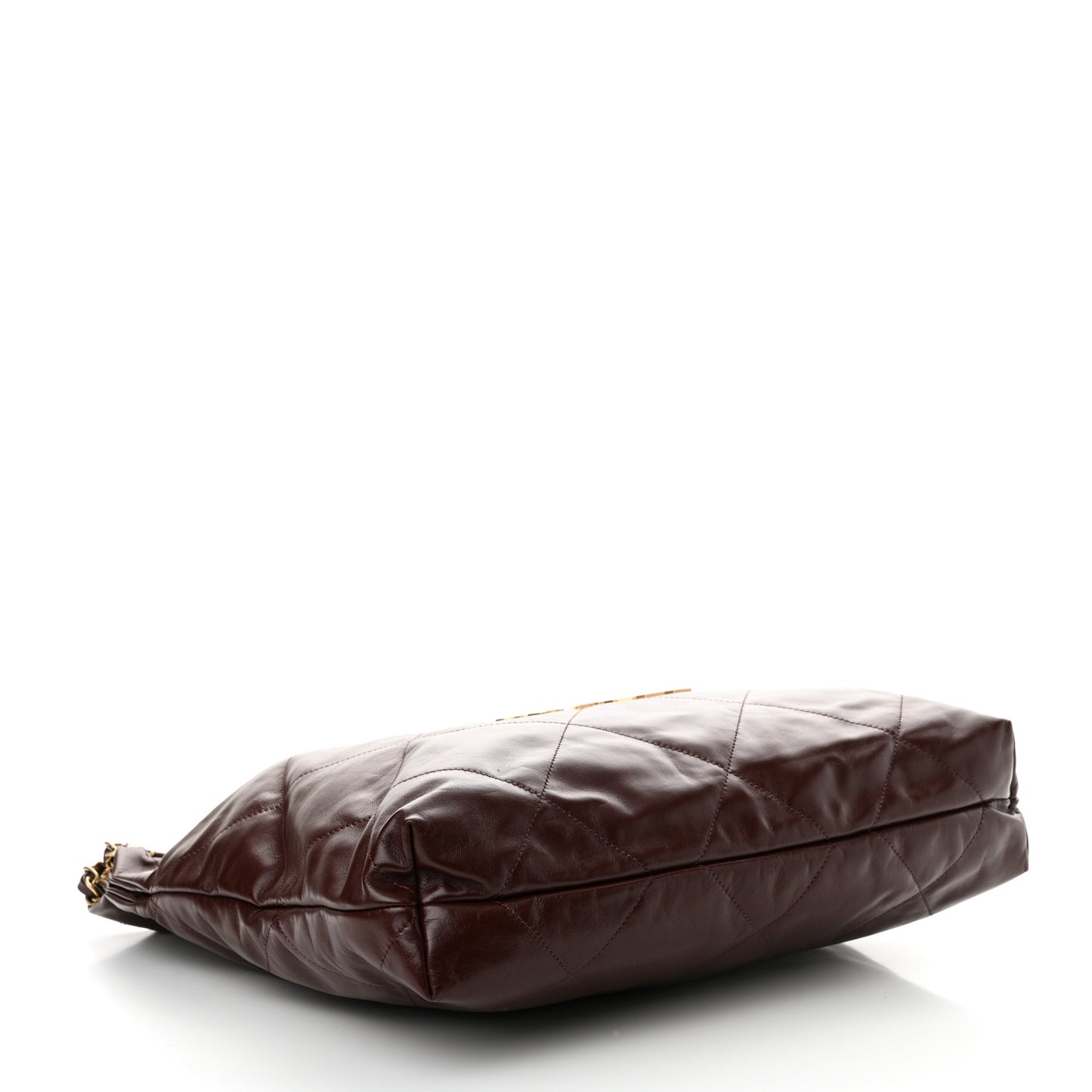 Shiny Calfskin Quilted Chanel 22 Burgundy